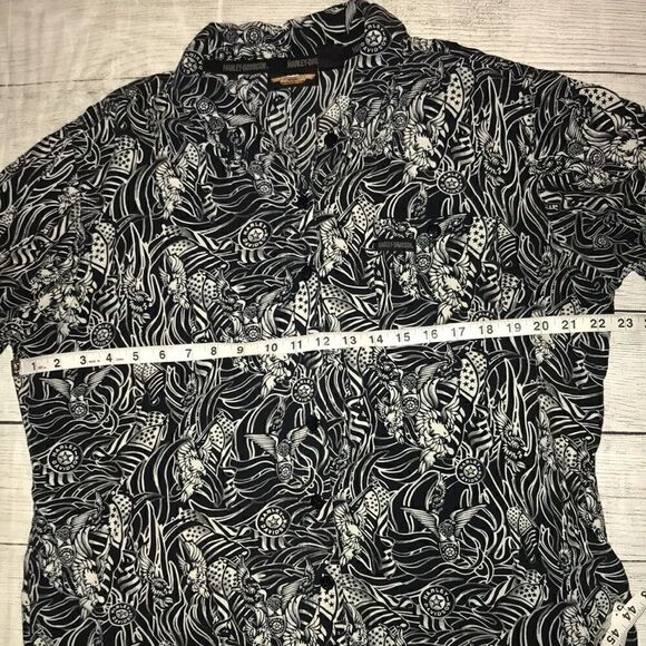 Harley-Davidson Eagle Flag Print Hawaiian Shirt - Picture 7 of 8